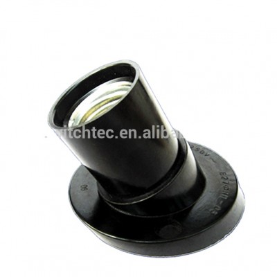 black oblique E27 bakelite lampholder/e 27 inclined lamp socket for Russia Ukraine European FOB Reference