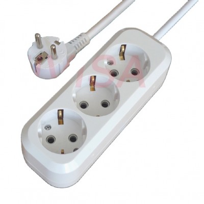 3 way extension socket,plug socket,independent switch electrical socket