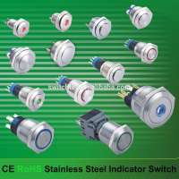 Switchtec CE/RoHS/P67 16mm Waterproof dot illuminated stainless steel pushbutton switch