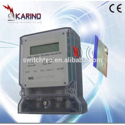 Sinlge-phase RF card prepaid kWh meter