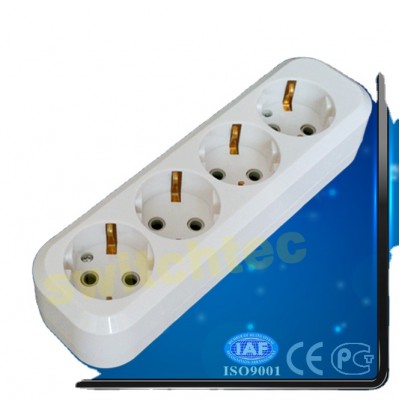 Low price and good quality CE approval 4 Way European schuko socket outlet