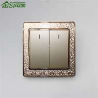 professional electrical push button wall switches British Standard Golden Wall Switch 3G 1way