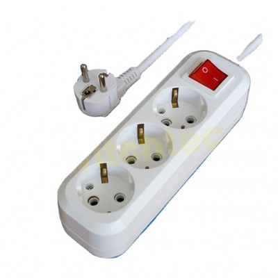 extension socket with cable, socket outlet,3 plug